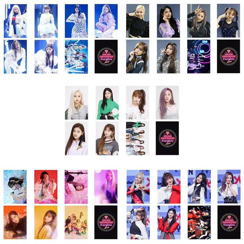 Набор корейских KPOP Everglow набор альбомов двухсторонний маленький набор карт ПВХ карты самодельные LOMO карты фото карты