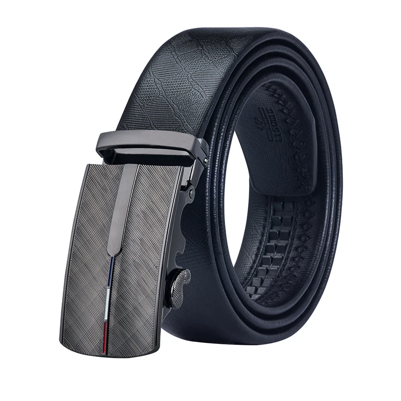 EA-0031 New Fashion Black Belts for Men Waist Belt Automatic Buckle Ratchet Genuine Leather Luxury Designer Gold Belt Strap - Цвет: EA-0031