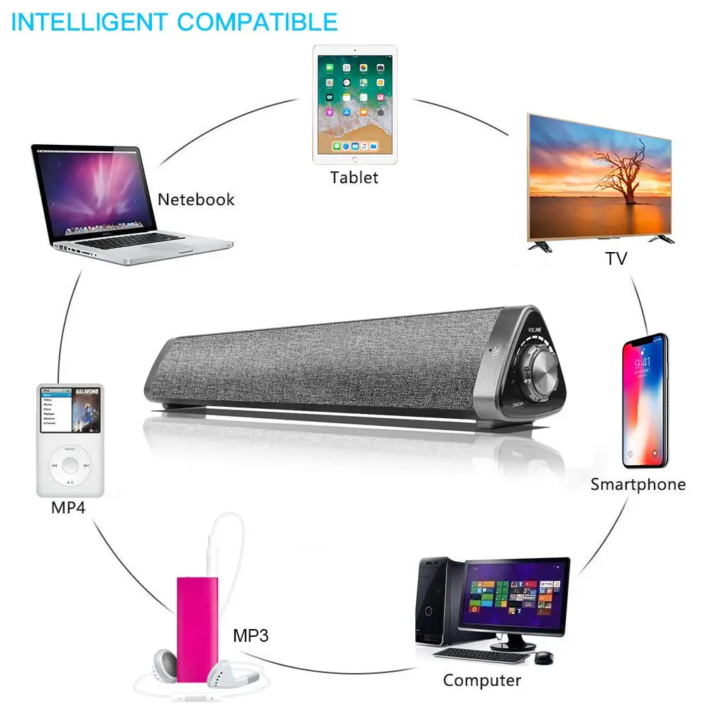 Беспроводная bluetooth колонка с дистанционной tf картой для домашнего кинотеатра