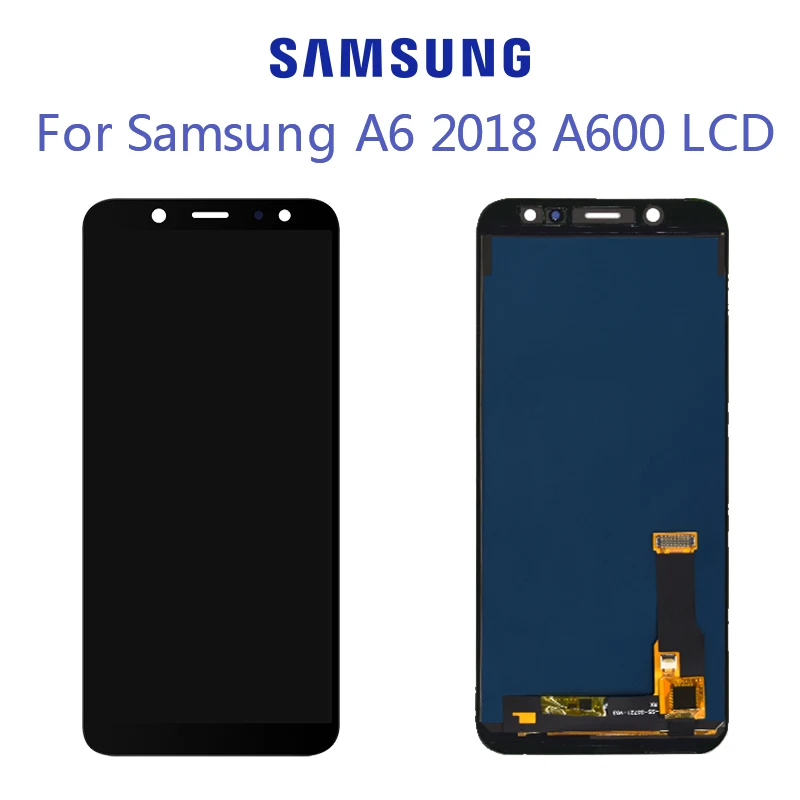 Для SAMSUNG Galaxy A6 A600 A600F A600FN ЖК-дисплей с кодирующий преобразователь сенсорного экрана в сборе Super AMOLED