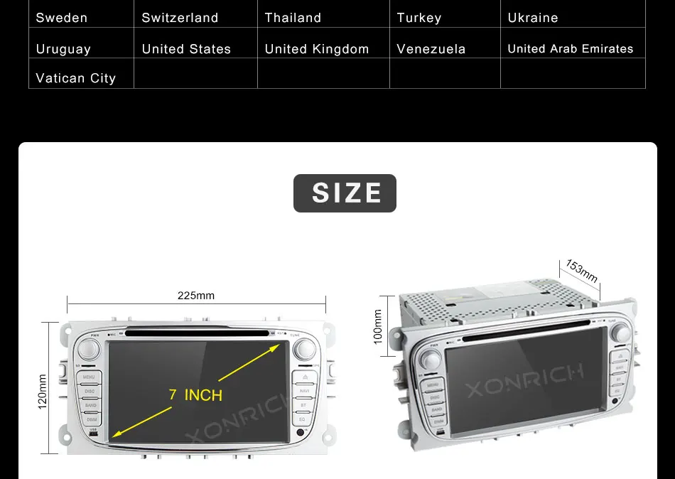 Excellent 2 Din Car Radio DVD Player for FORD/Focus 2 3 S-MAX/Mondeo 4 C-MAX/Galaxy Kuga Multimedia GPS Navigation Head unit Stereo Audio 18