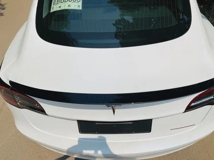 Для Tesla модель 3 спойлер из углеродного волокна Материал 2012- m4 Стиль производительности спойлер для Tesla модель 3 спойлер