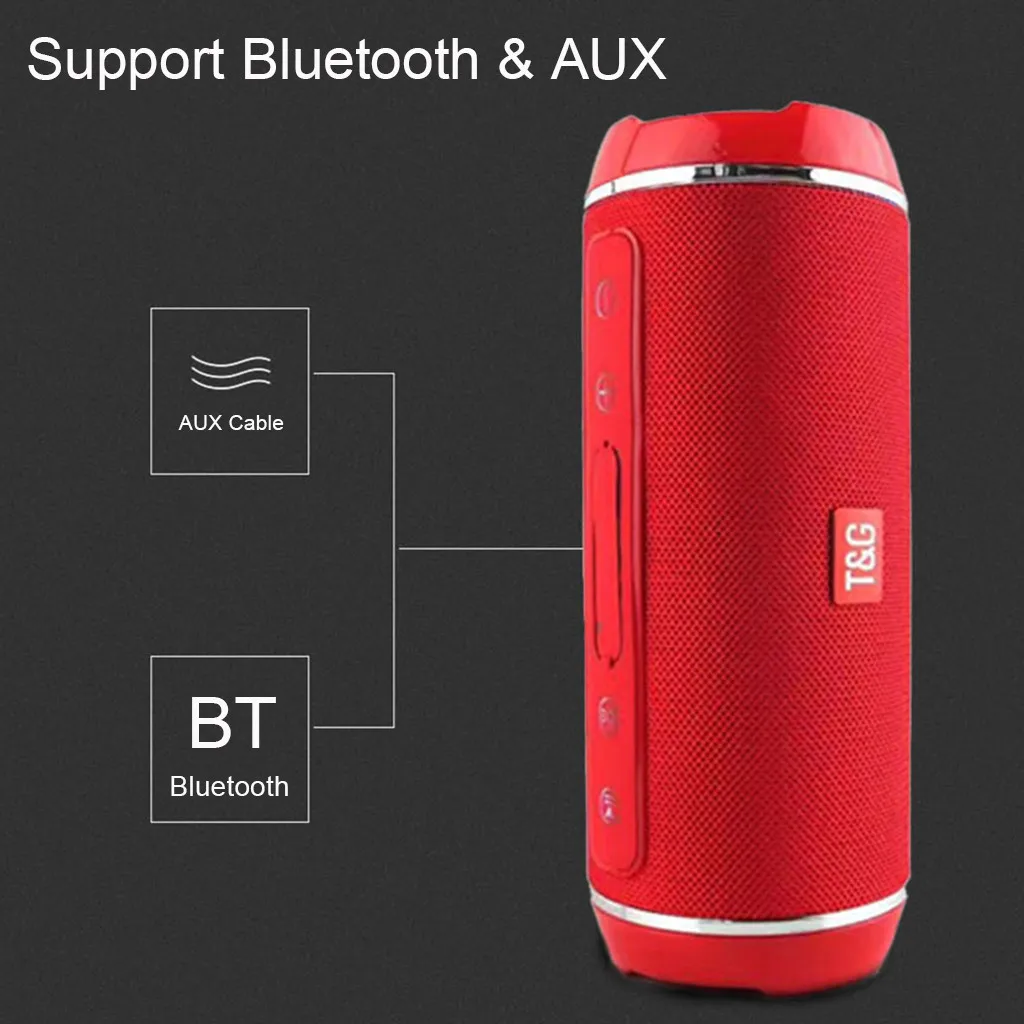 Bluetooth колонка TG 116 беспроводная уличная стерео бас USB/TF/FM радио аудио