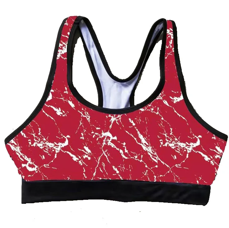 Высокое качество спортивный костюм для Для женщин модный костюм для занятия йогой Спортивная одежда для бега, леггинсы, одежда для фитнеса, тренажерного зала со спортивным бюстгальтером с рисунком Для женщин набор - Цвет: Red top