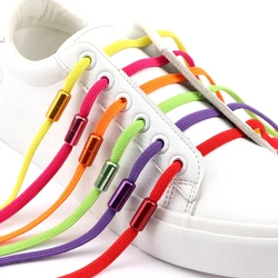 1pair No Tie Shoelaces Flats Elastic Shoe Laces Kids Adult Sneakers Shoelace Quick Lazy Laces Capsules Buckle Shoe Strings