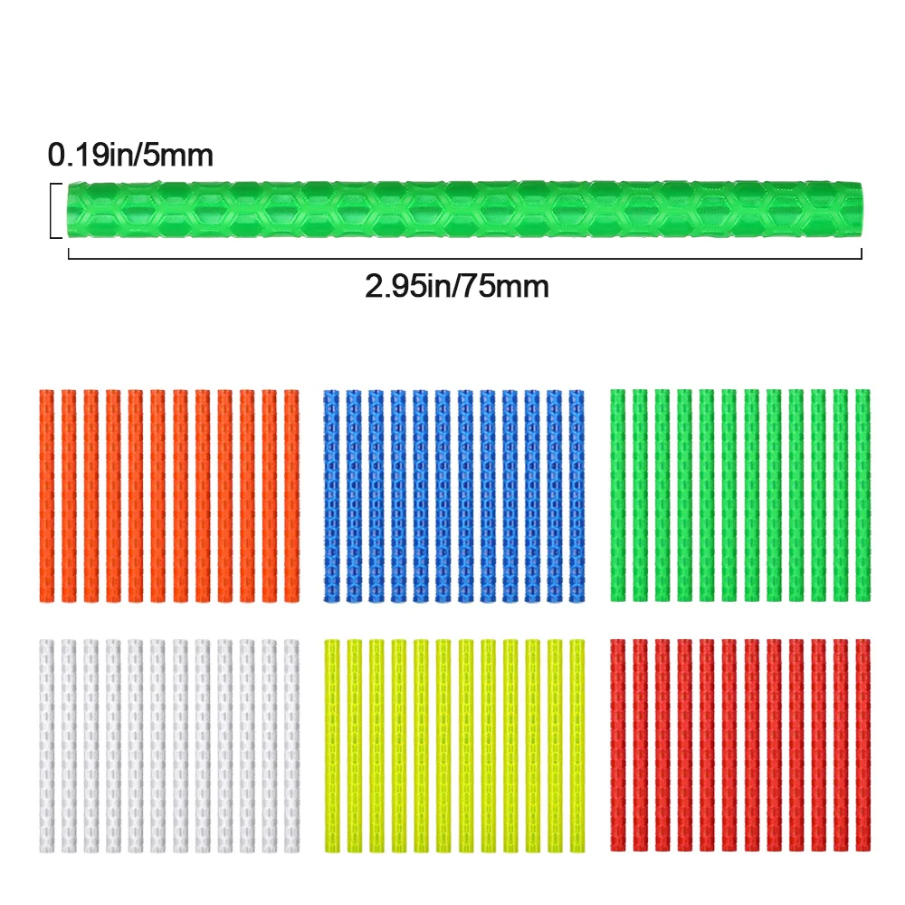 Bicycle Reflective Tube Clip On Lights Wheel Rim Spoke Safety Warning Light Cycling Bike Strip Reflector Sports Accessorie 12Pcs bike accessories