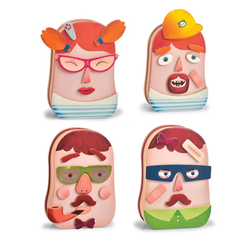 Детские игрушки Crazy Face креативная магнитная головоломка Рождественский подарок развивающие игрушки для детей монтессори игрушка с железной коробкой