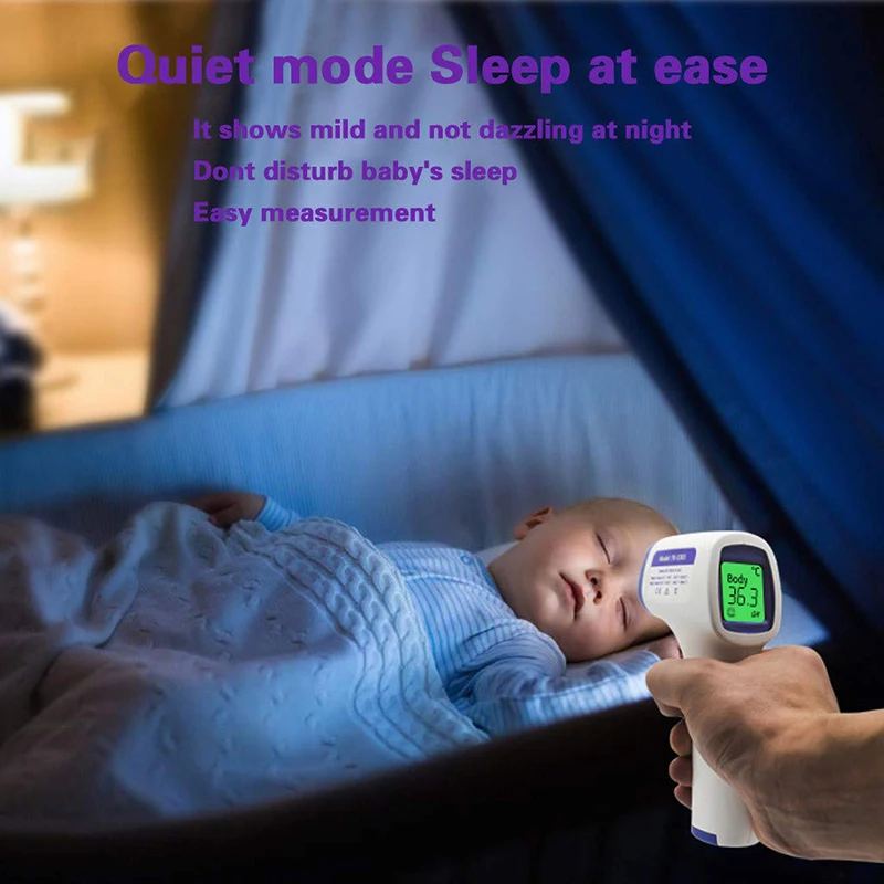 Non-Contact Digital Thermometer Fast measure Light or portable Fingertip medical equipment SpO2 PR monitoring oximeter