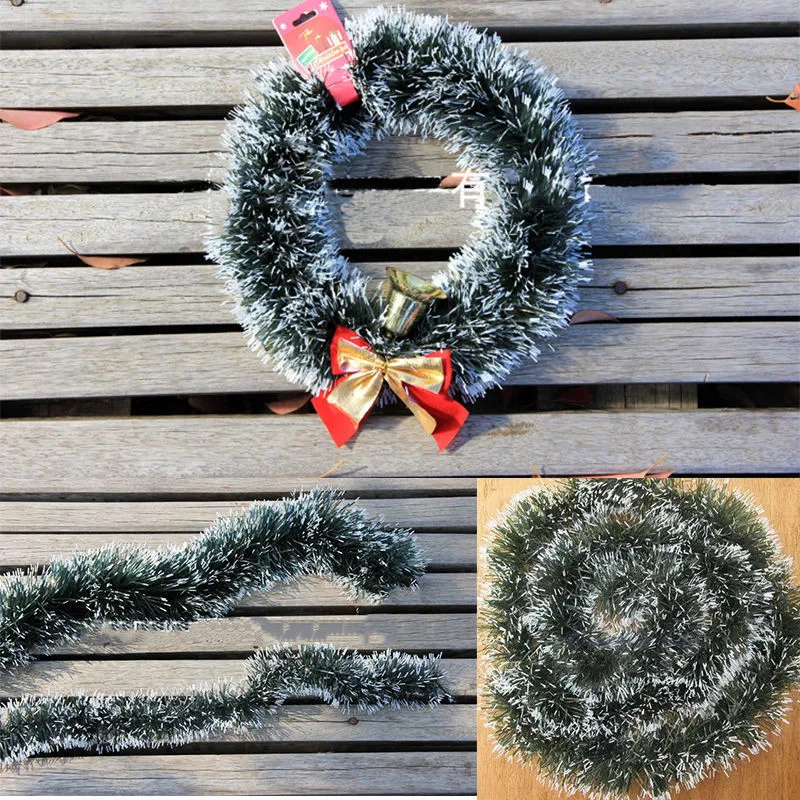 Темно-зеленый 2M отличный подарок на Рождество венок серпантин гирлянда