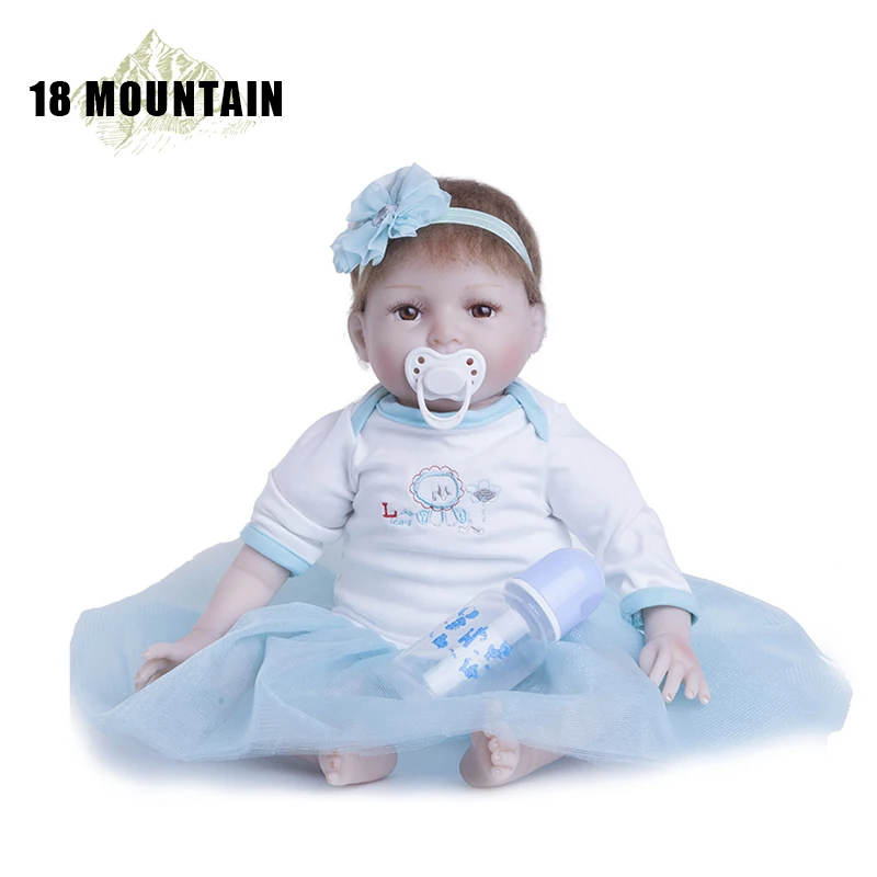 

Lifelike Princess Girl Reborn Doll 22 Inch Realistic Silicone Real Touch Newborn Babies Toy With Clothes Kids Birthday Xmas Gift