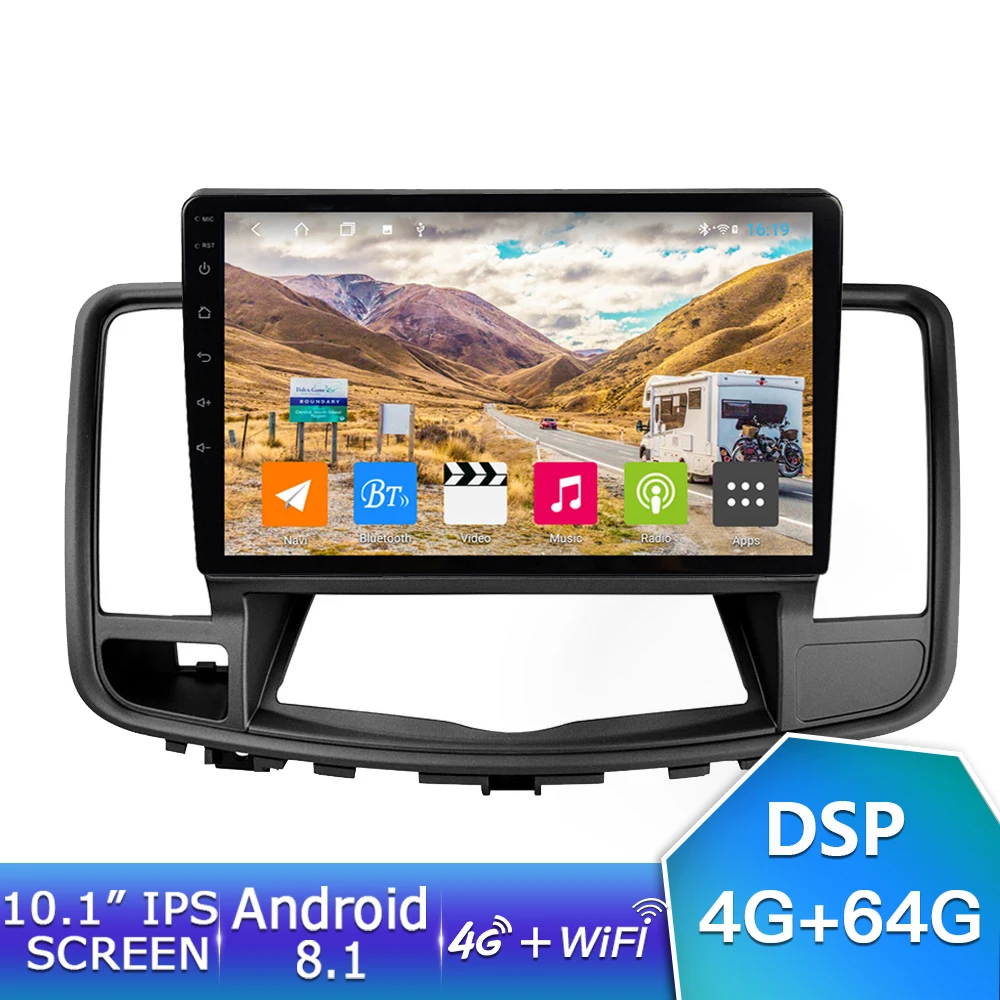 EKIY 10,1 'ips Android 8,1 Автомобильный мультимедийный радио 4G+ 64G для Nissan Teana 2008-2013 gps навигация DSP авто стерео BT видео плеер - Цвет: 4G 64G