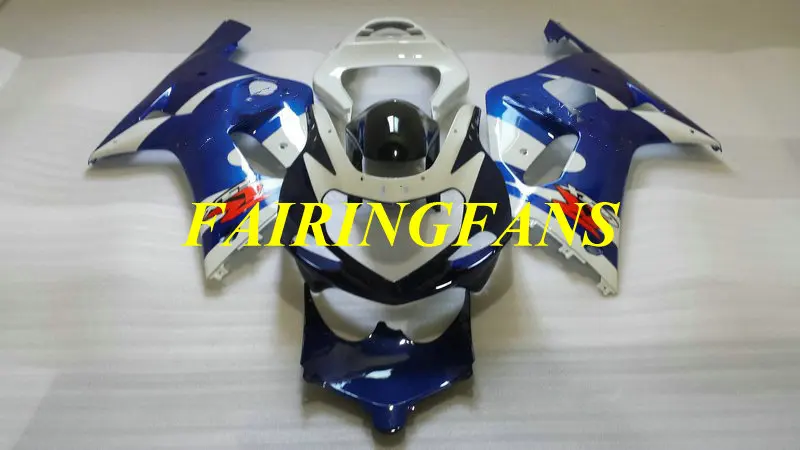 Высококлассный набор обтекателей для GSXR600 750 K1 01 02 03 GSXR 600 GSXR750 2001 2002 2003 ABS белый синий Обтекатели кузова+ подарки SH23