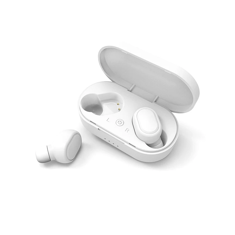 Черные Bluetooth наушники спортивные музыкальные водонепроницаемые TWS V5.0 наушники Беспроводная функция Hands-Free наушник с power Bank - Цвет: Белый