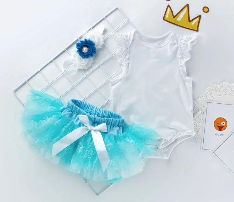 Новая весенне-летняя новорожденная девочка боди кружевные юбки-пачки и цветочные повязки на голову, комплекты одежды для детей, подарки на день рождения