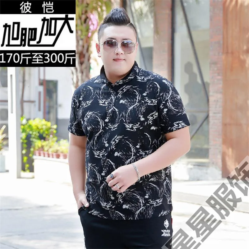 10XL 8XL 6XL 5X Футболка Мужская модная футболка в горошек с коротким рукавом мужская летняя деловая Повседневная мужская футболка Топ Футболка Homme