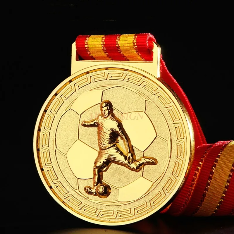 Sports Metal Listing Medals Medals Customized Football Games Sports Meeting Awards Prizes Gold, Silver and Bronze Medals