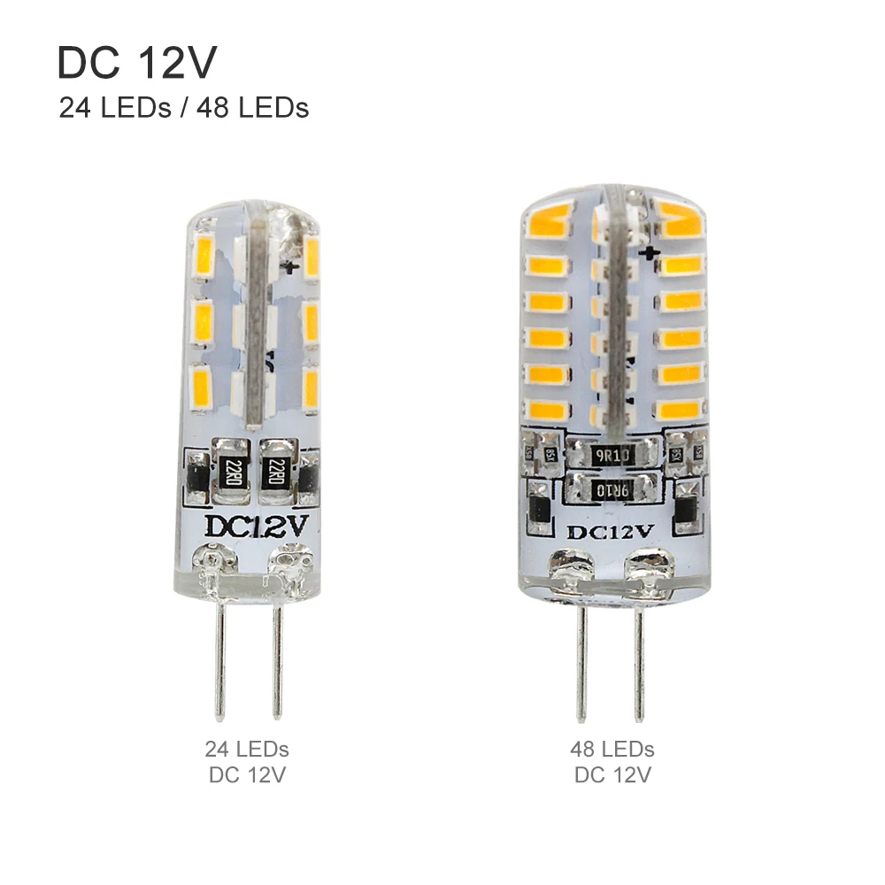 1 шт. CE& RoHs G4 Светодиодный светильник-кукуруза 220 В 110 В AC DC 12 В 3014 SMD Замена галогенной лампы Люстра светильник 24 32 48 64 104 светодиодный s