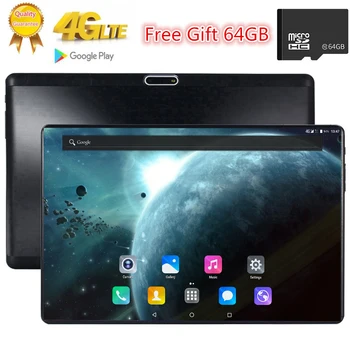 شراءهدية مجانية 64 جيجابايت TF بطاقة ثماني النواة Tab S119 2.5D الزجاج المقسى شاشة 10.1 بوصة 3G 4G FDD LTE اللوحي 3 جيجابايت RAM أندرويد 7.0 أجهزة لوحية