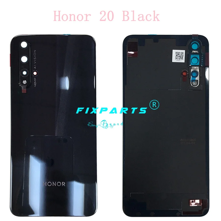 Чехол для huawei Honor 20 Pro, задняя крышка для батареи, задняя крышка для двери, корпус из стекла, чехол 6,2" huawei Honor 20 Honor 20, крышка для батареи