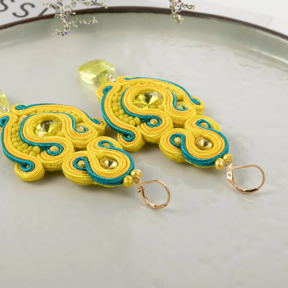 KPacoTa 2023 Women spring New Fashion Earrings for Women Vintage Soutache Handmade Luxury Tassel Earrings Jewelry Party Gift