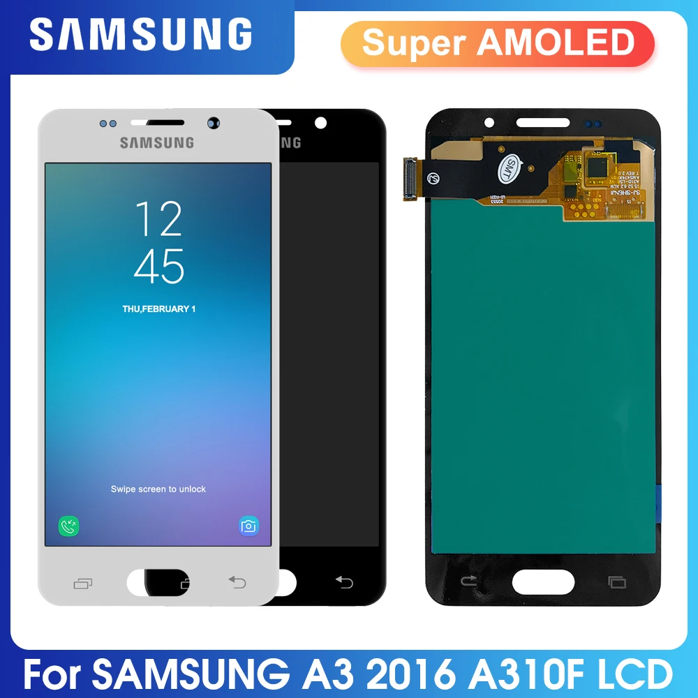ЖК-дисплей 4 7 дюйма Super AMOLED для Samsung Galaxy A3 (2016) A310 A310F A310M A310Y сенсорный экран