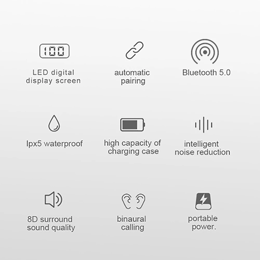 XG-20 портативный Bluetooth 5,0 беспроводные наушники-вкладыши Blutooth водонепроницаемые спортивные Игровые наушники с зарядным устройством