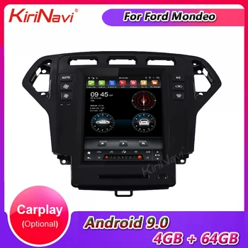 

KiriNavi 10.4" Vertical Screen Tesla Style Android 9.0 Car Dvd Player For Ford Mondeo Car Radio Gps Navigation 2007-2010 4G WIFI