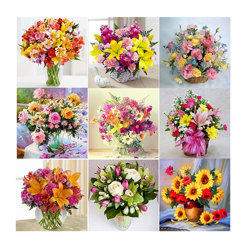 5D DIY Full Square Sun Flower Diamond Painting Embroidery Sale Mosaic Picture Of Rhinestone Decoration Home Gift | Дом и сад
