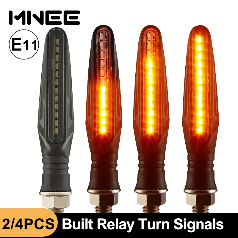 Intermitentes LED E11 Mark para luz de señal de giro para motocicleta, luz intermitente 335SMD, relé incorporado
