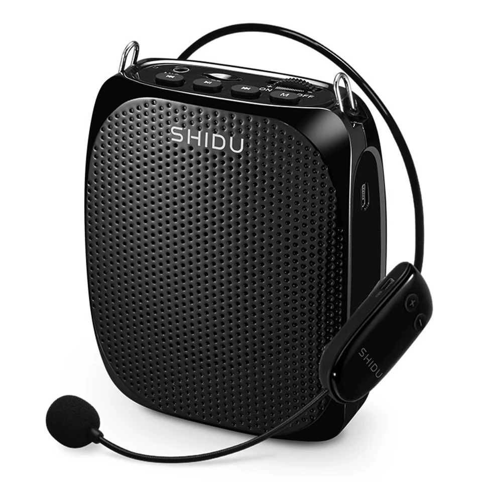SHIDU-Amplificador de Voz Sem Fio Portátil Recarregável,