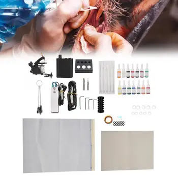 

Tattoo Machine Tattoo Coil Machine Power Supply Needle Pigment Grip Foot Pedal Tool 90-265V Tattoo Pen Machine