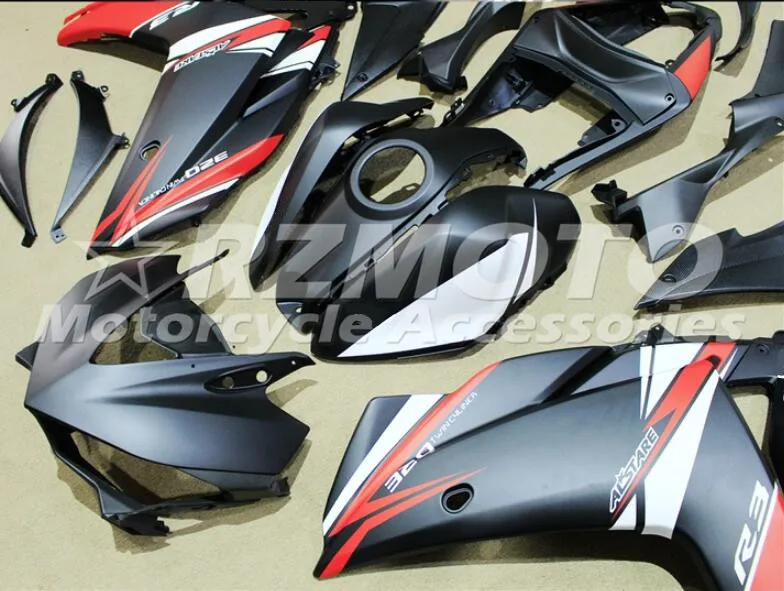 4 подарки ABS литьевая форма мотоцикл Обтекатели подходит для YAMAHA R3 R25- 15-19 обтекатель кузова Набор матовый черный красный