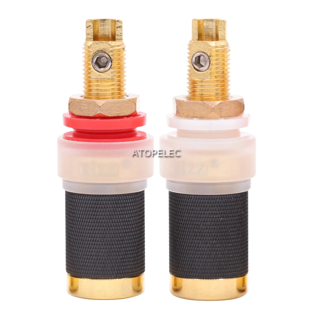 2 шт. EIZZ 24K позолоченный медный динамик AMP связующий столб HiFi банановый Разъем