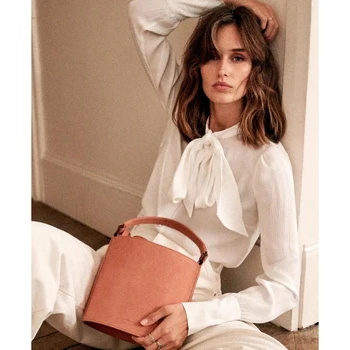 

Laurya Silk Shirt Women Summer Autumn Long Sleeve Bow Tie White Office Lady Chic Elegant Blouse Vintage Tunic 2020