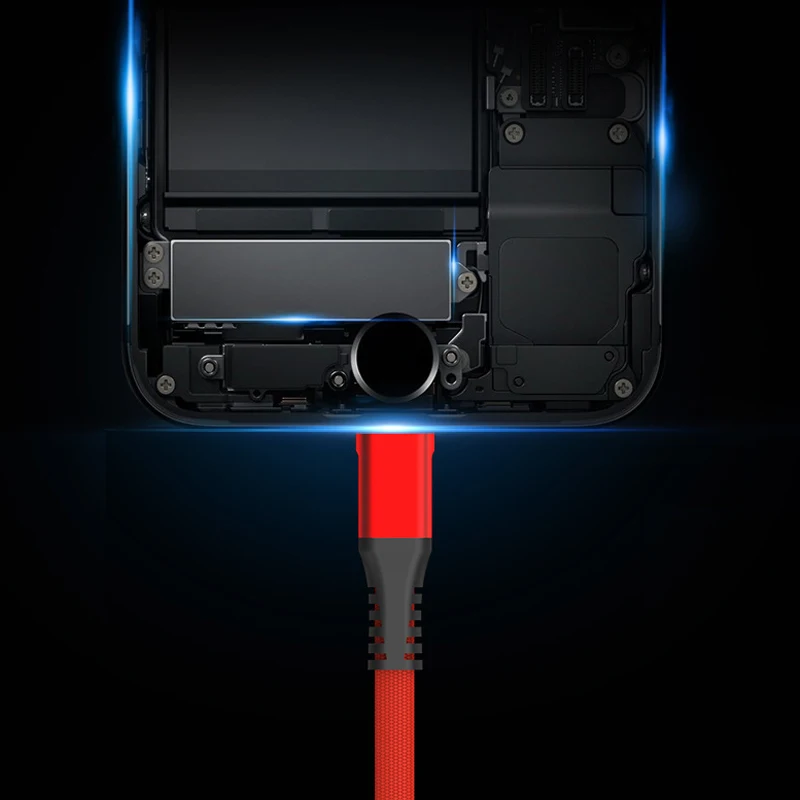 IOS(three colors) New Design High Speed 2.4A USB Charging Cable 0.3m Android Micro usb type c for Mobile Phone - Цвет: IOS(three colors)
