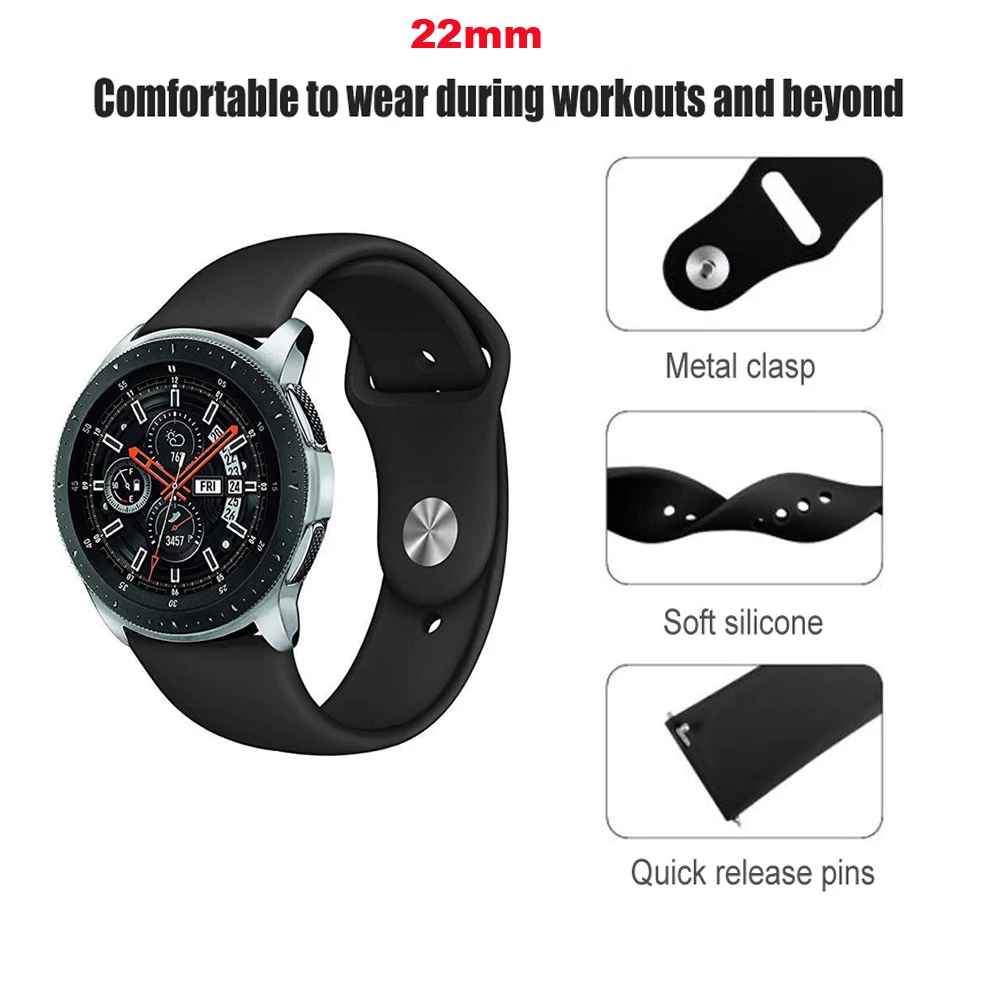 22 мм браслет ремешок для Xiaomi Huami Amazfit GTR 47 мм Pace Stratos 2 часы ремешок для samsung gear S3 Galaxy 46 мм Correa браслет