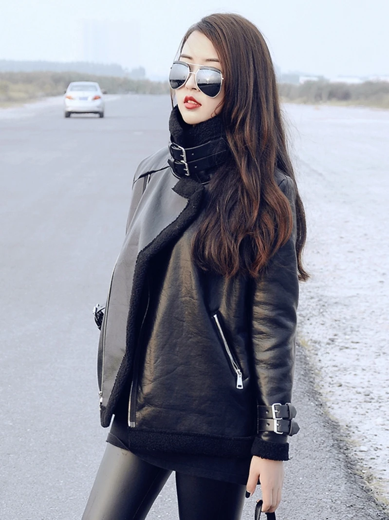 Теплые женские зимние сапоги в байкерском стиле бархатная куртка женский короткий топ с воротником с мехом на капюшоне, теплая бархатная куртка куртка-бомбер с NS9105