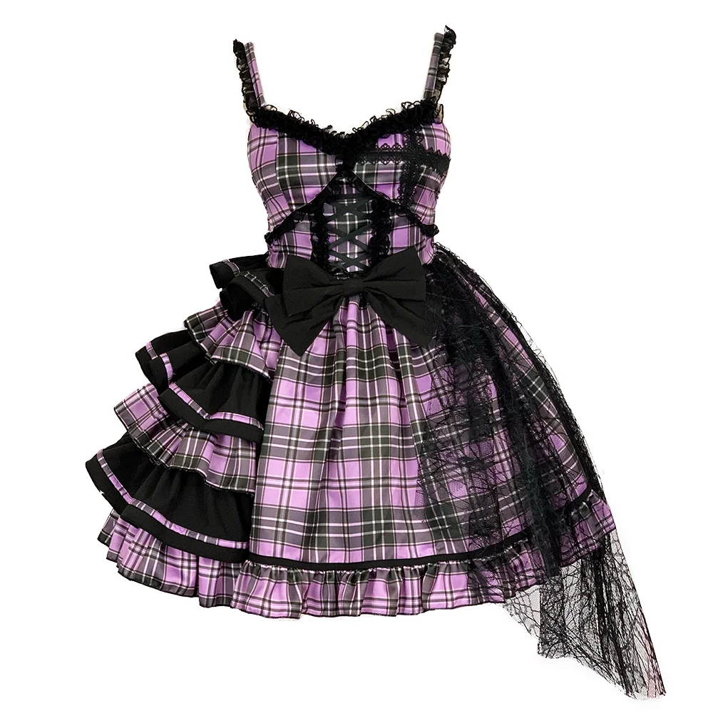 Harajuku Plaid Lolita Mini Dress by ...