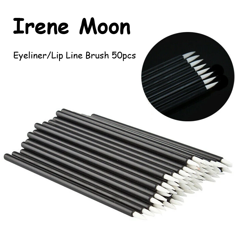 50pcs/pack Disposable Eyeliner Brushes Lip Brush Lipstick Eye Shadow Gloss Wands Applicator Makeup Cosmetic | Красота и здоровье