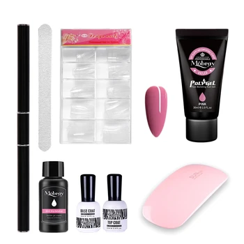 

9 Colors Glitter Soak Off UV LED Gel Varnish Set Nail File Tools UV Lamp Nail Set For Kit Decorations Home Decor Poly Gel Set