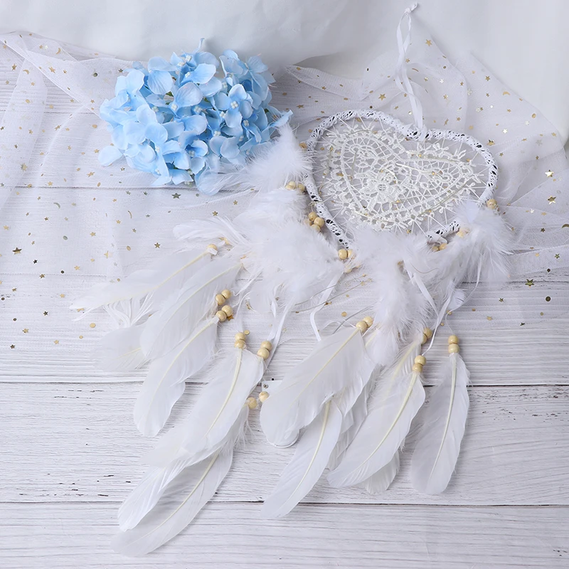 Love Vintage LED Light Handmade Heart pattern Dreamcatcher Dream Catcher Love Heart Party