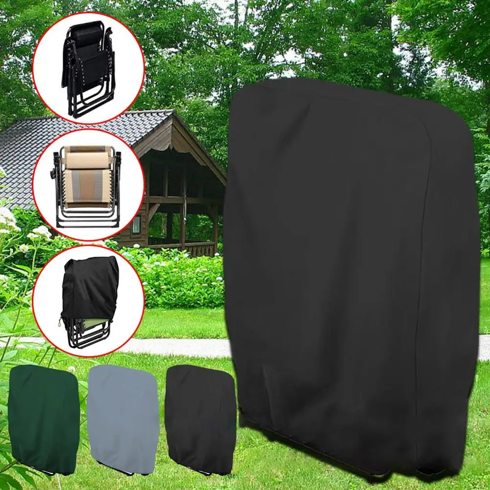 Outdoor Folding Chair Cover Waterproof Dustproof Uv Resistant Garden Recliner Cover Courtyard Garden Furniture Cover All Purpose Covers Aliexpress