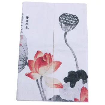 

Foldable Tissue Holder with Environmental Digital Printing Cotton Linen Tissue Box Cover Car Living Room Decoration (gray red bl
