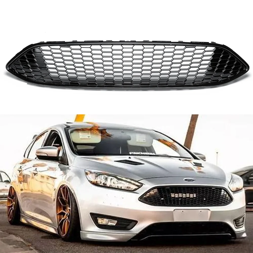 

Car Front Bumper Honeycomb Mesh Centre Grill Panel Grille For Ford For Focus MK3 ST Line Hatchback Estate 2015 - 2017