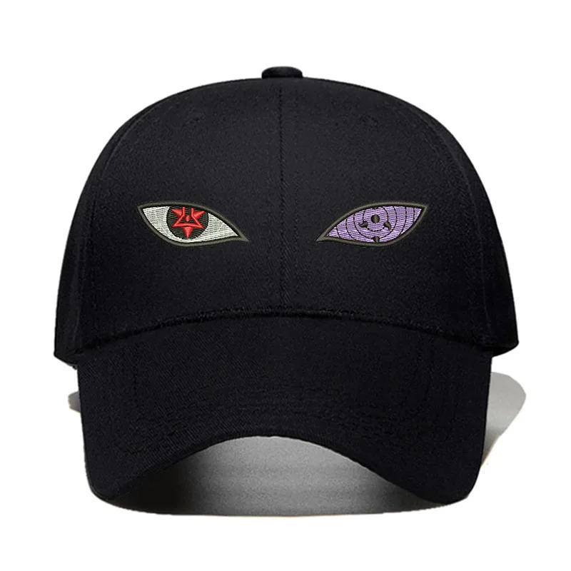 

Anime Naruto Uchiha Sasuke Sharingan and Rinnegan Eye Cotton Cap Baseball Cap For Men Women Hip Hop Dad Hats Dropshipping