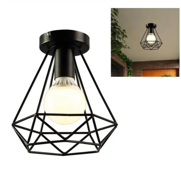 Vintage Industrial Rustic Flush Mount Ceiling Light Metal Lamp Fixture American-style village Style Creative Retro Light Lamps