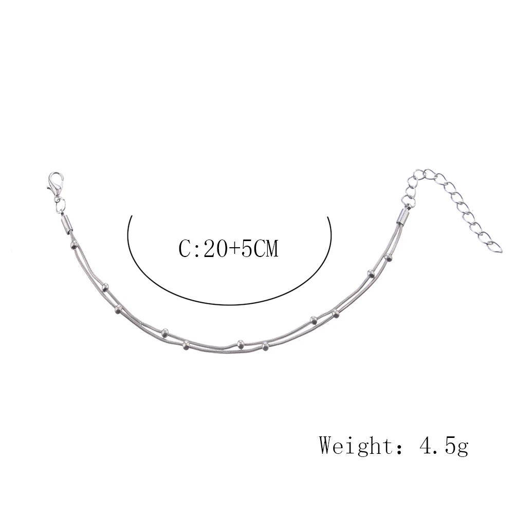 SINDLAN простой ножные браслеты из бисера Серебряный ножной браслет Летние