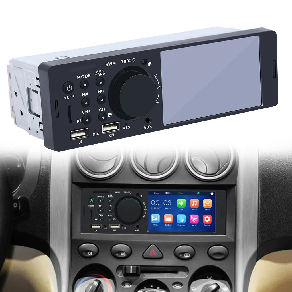 

OMESHIN Car Monitors Car Radio 1 din FM radio car Auto Audio Stereo Bluetooth Touch Screen Auto MP5 Support Rear view Camera