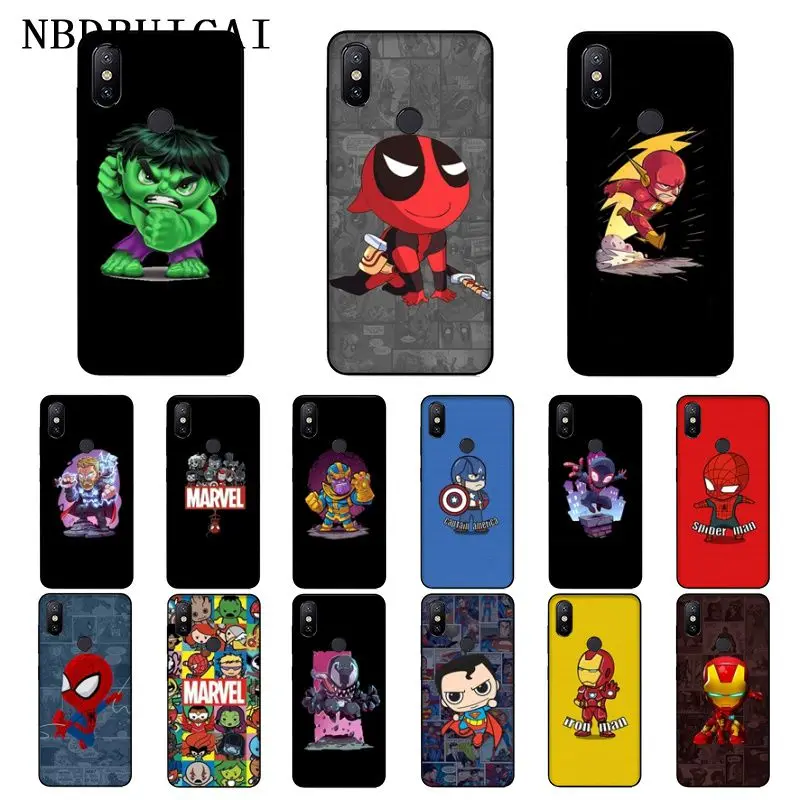 NBDRUICAI Marvel Hero Мстители Дэдпул чехол для телефона Xiaomi 8 9 se 5X Redmi 6pro 6A 4X7 5plus note 5 7 6pro| |