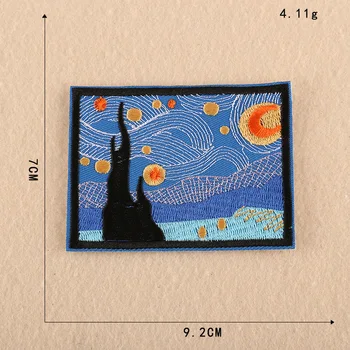 

Creative Painting Patches Embroidery Iron On Patches For Clothing DIY Stripes On Clothes Stickers Appliques